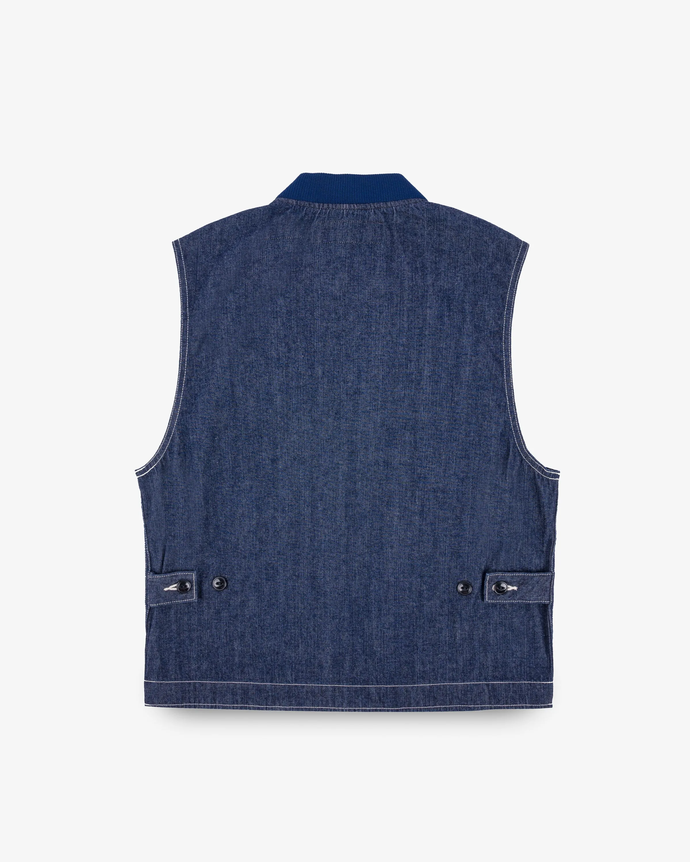 10oz Selvedge Denim Work Vest - Indigo