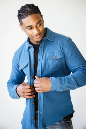 1897 Original Fleece Shirt Jacket for Men in Dark Blue | XQ8163GL-DKBLUE
