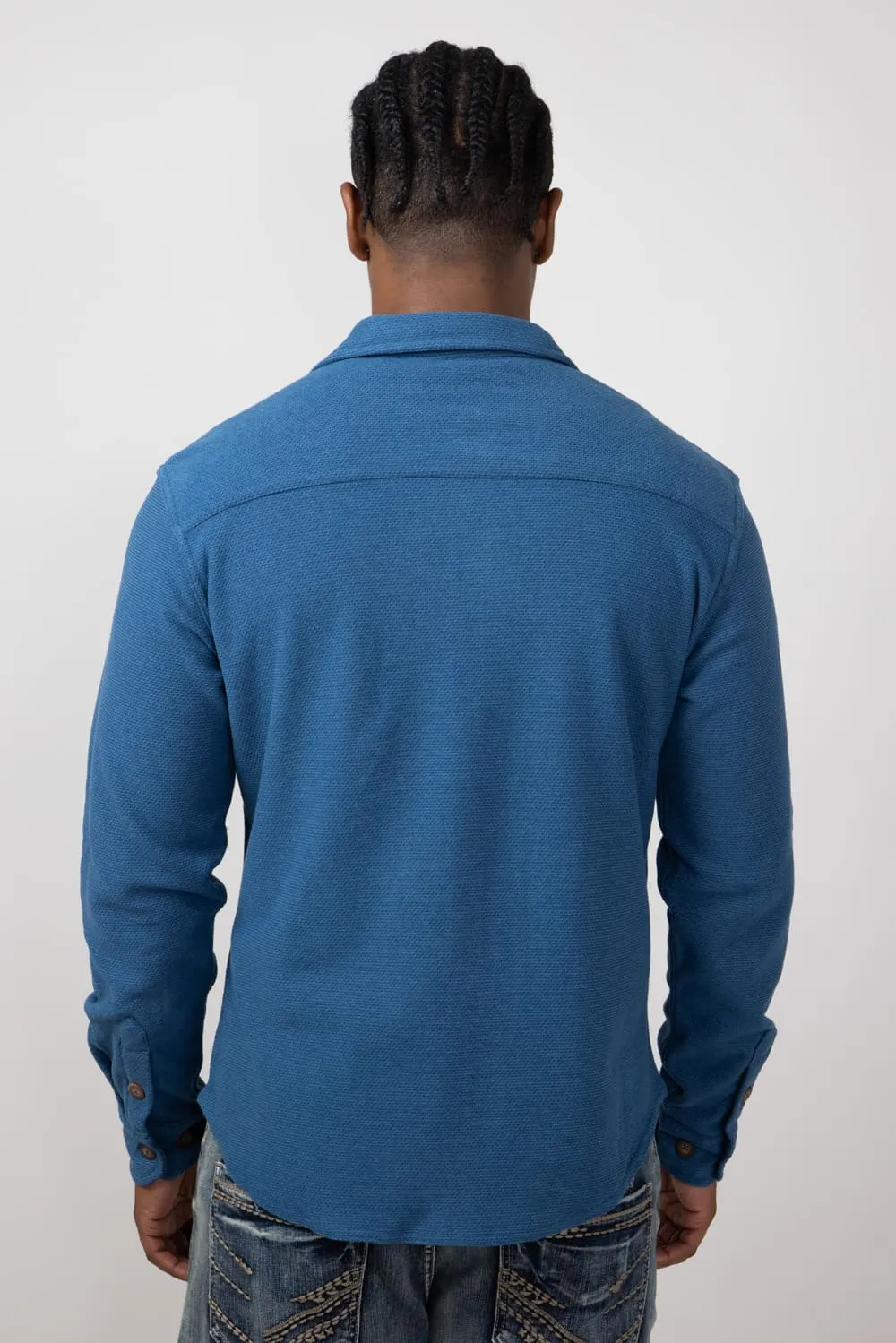 1897 Original Fleece Shirt Jacket for Men in Dark Blue | XQ8163GL-DKBLUE