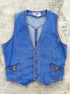 1970s Faded Glory Denim Vest