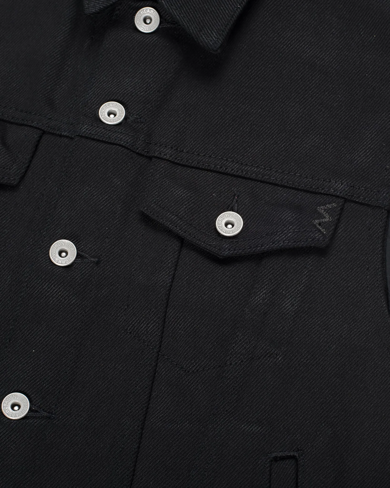 21oz Non-Fade Denim Type III Vest - Superblack