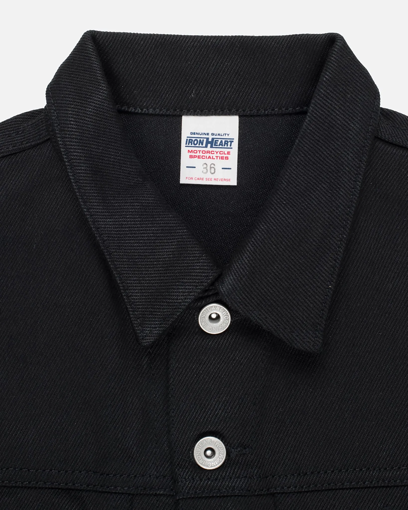 21oz Non-Fade Denim Type III Vest - Superblack