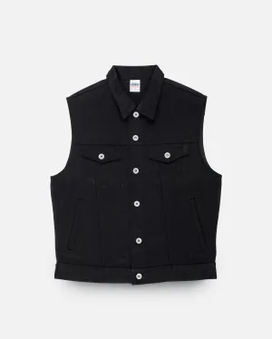 21oz Non-Fade Denim Type III Vest - Superblack