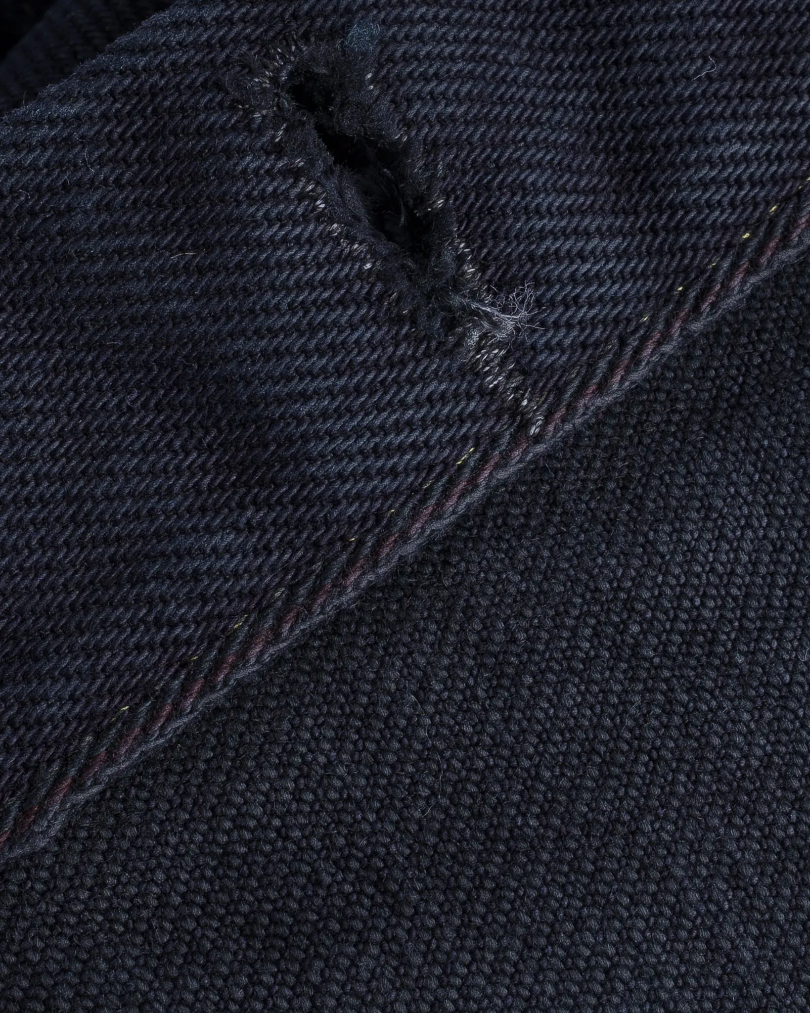 21oz Selvedge Denim Modified Type III Vest - Indigo Overdyed Black