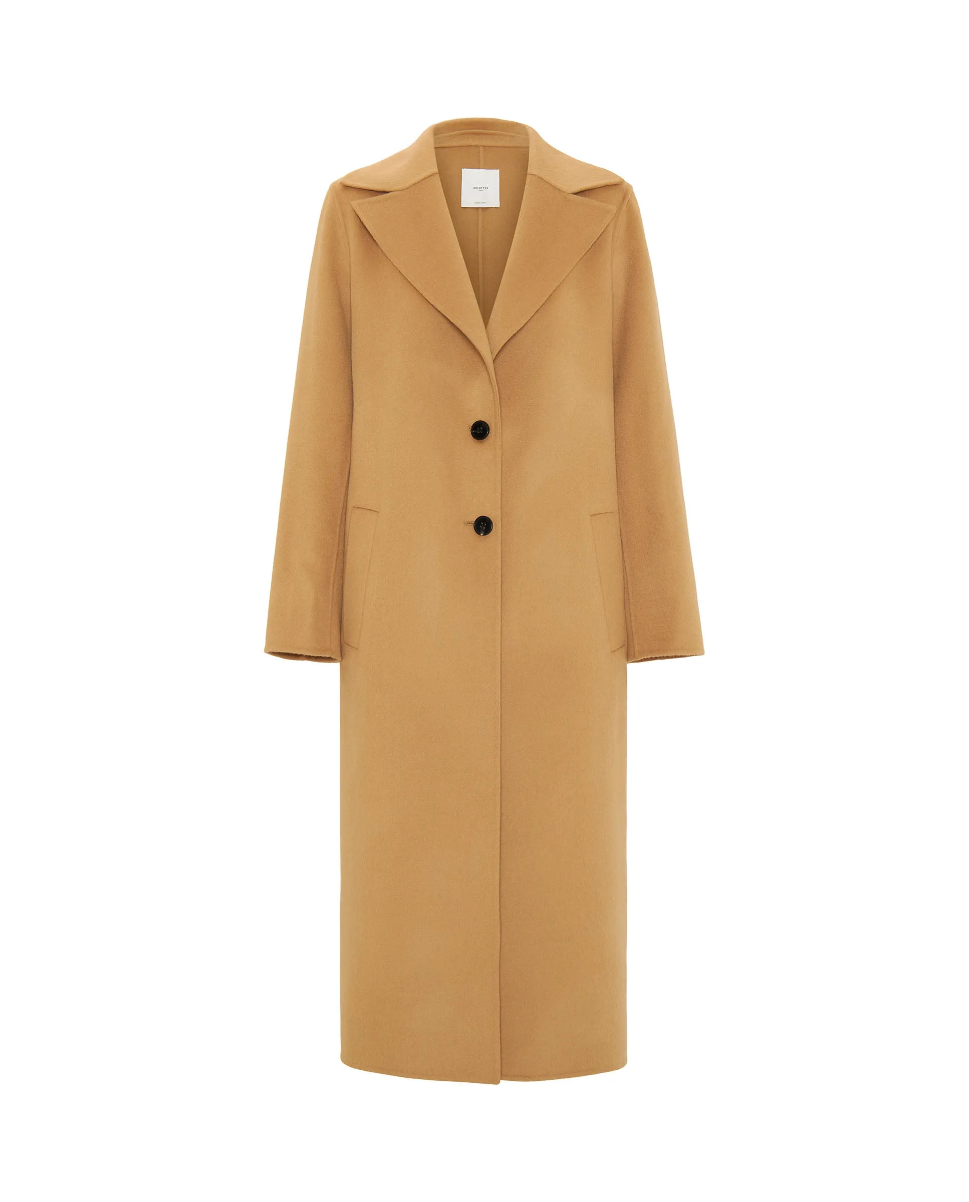 Abrigo doble faz camel de lana y cashmere