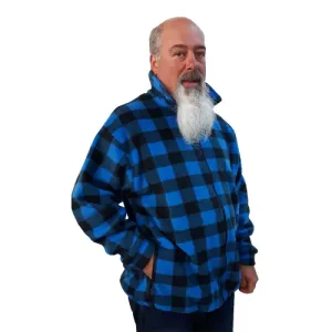 ADULT BOMBER JACKET BUFFALO CHECK BLUE