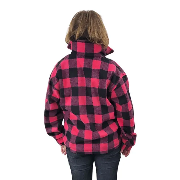ADULT BOMBER JACKET BUFFALO CHECK FUCHSIA