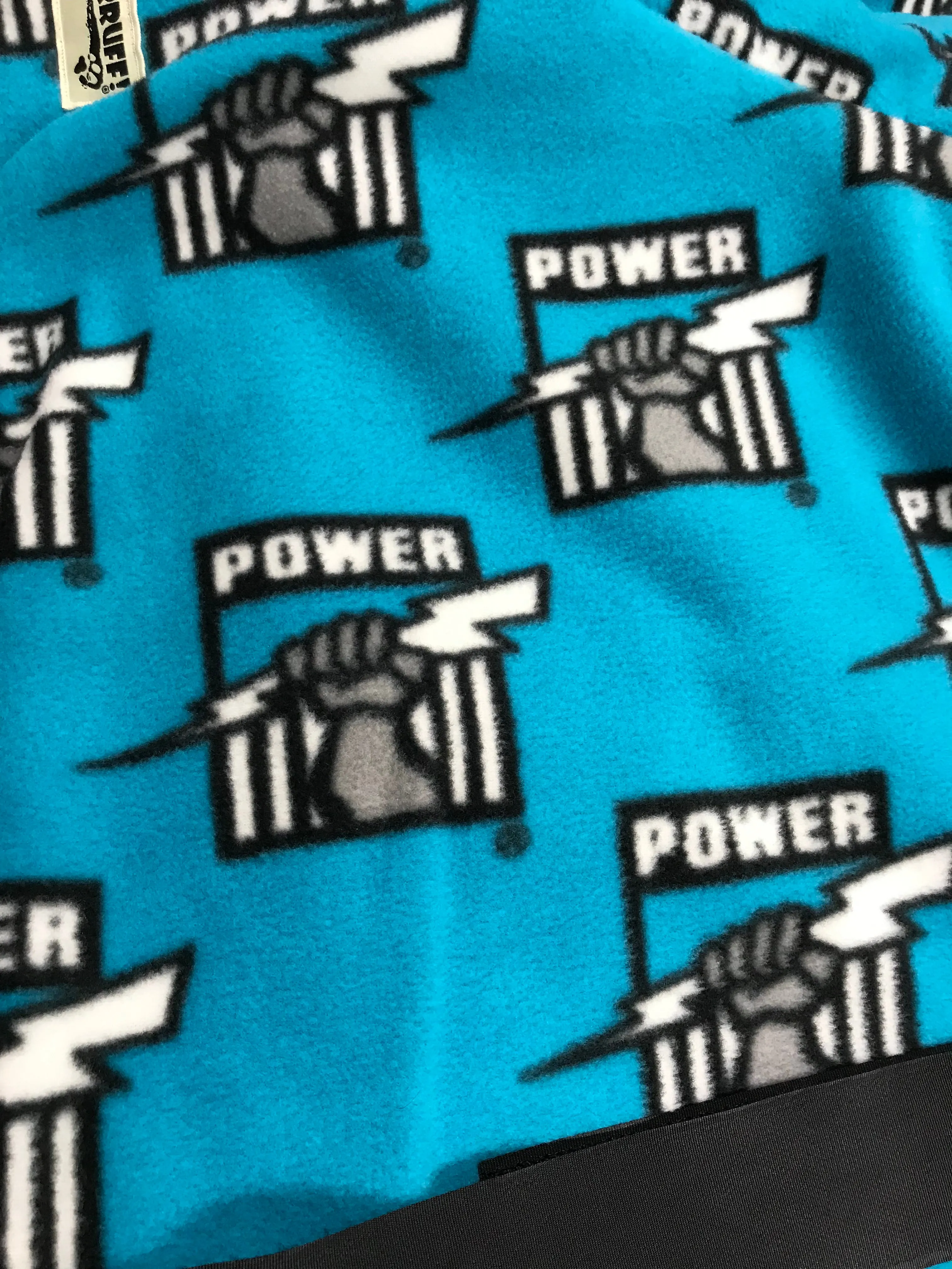 AFL Port Power inspired greyhound coat deluxe style double polar fleece washable