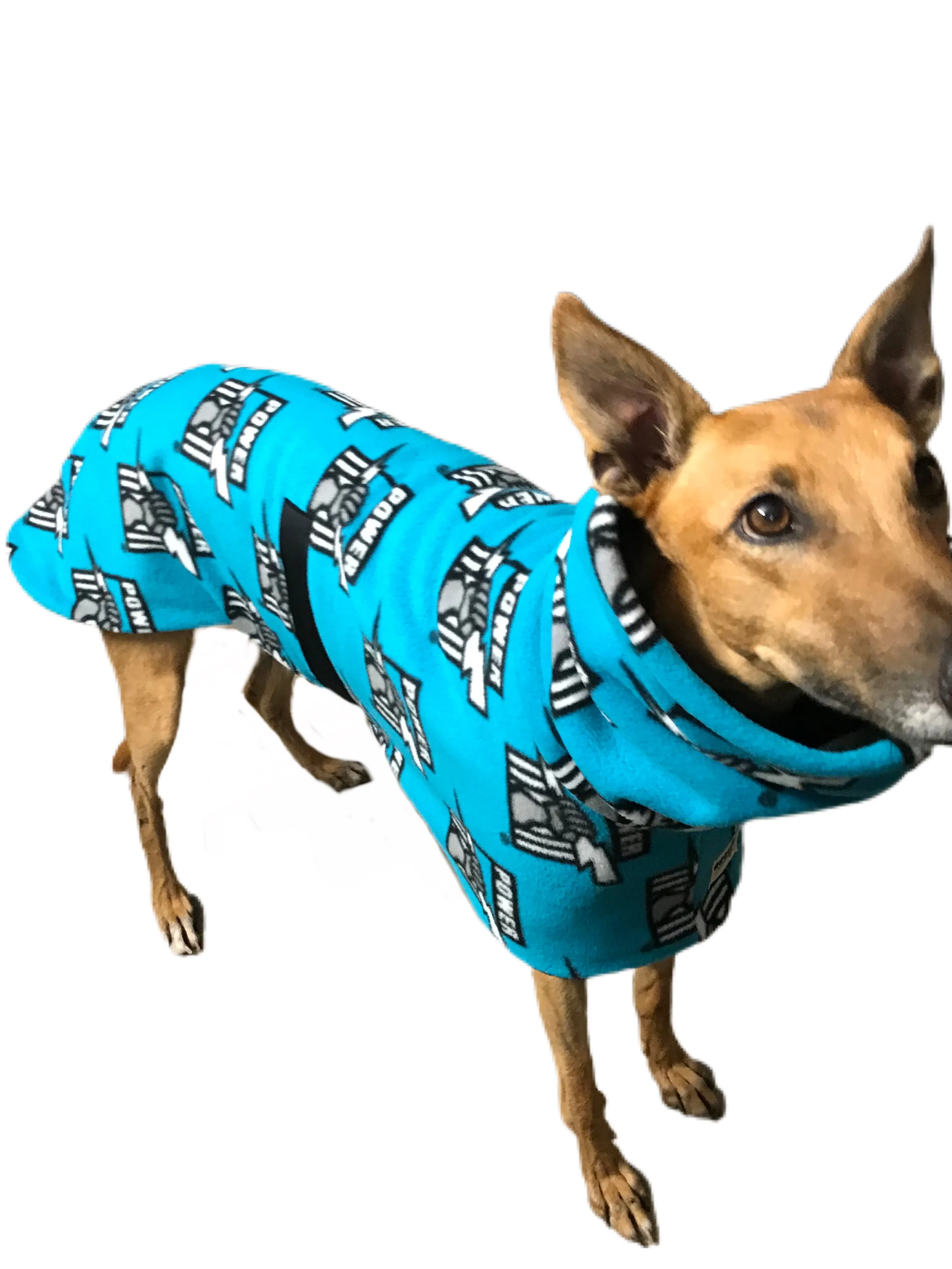 AFL Port Power inspired greyhound coat deluxe style double polar fleece washable