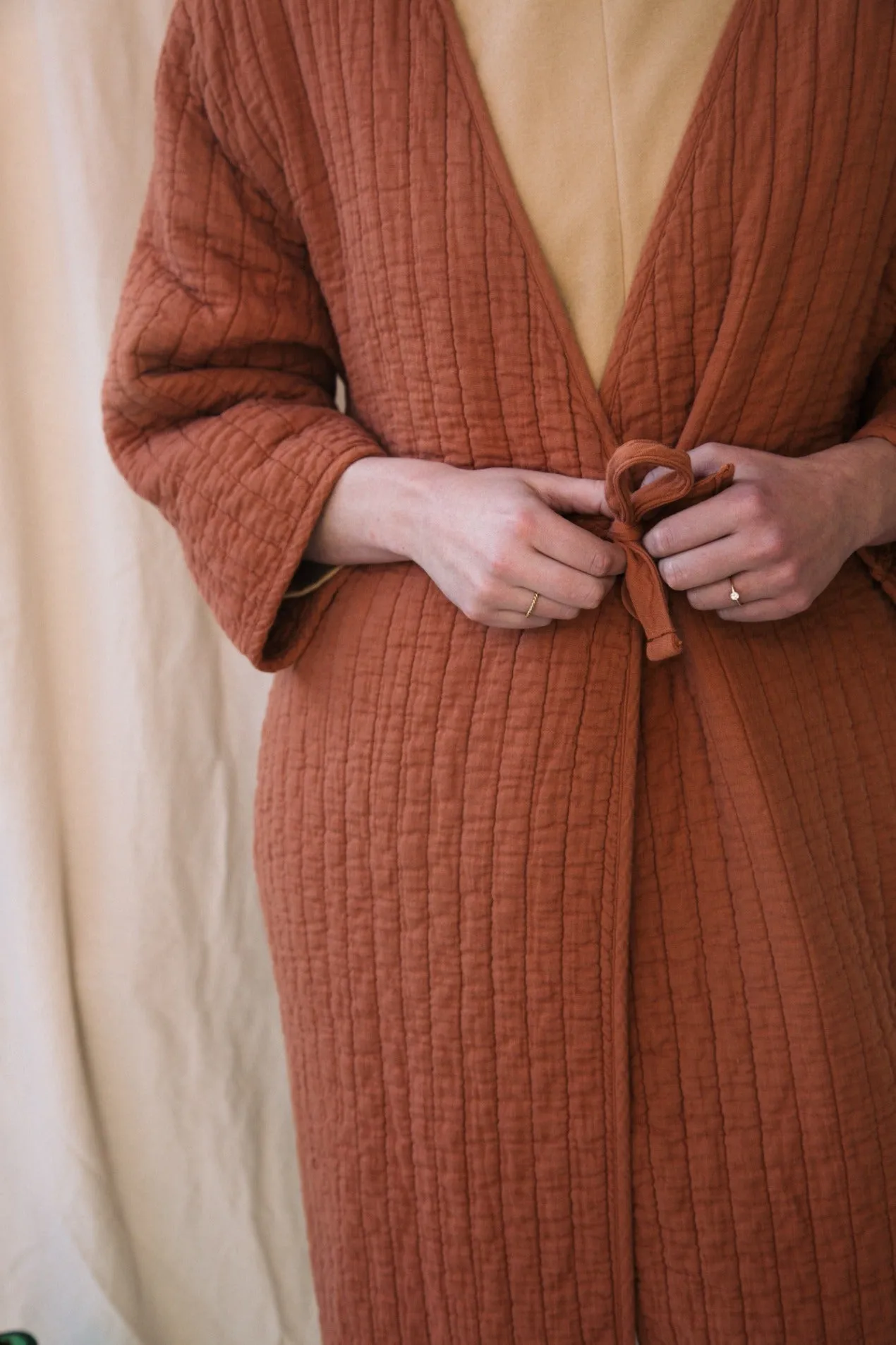 Akoya Organic Cotton Quilted Jacket in Tortoiseshell