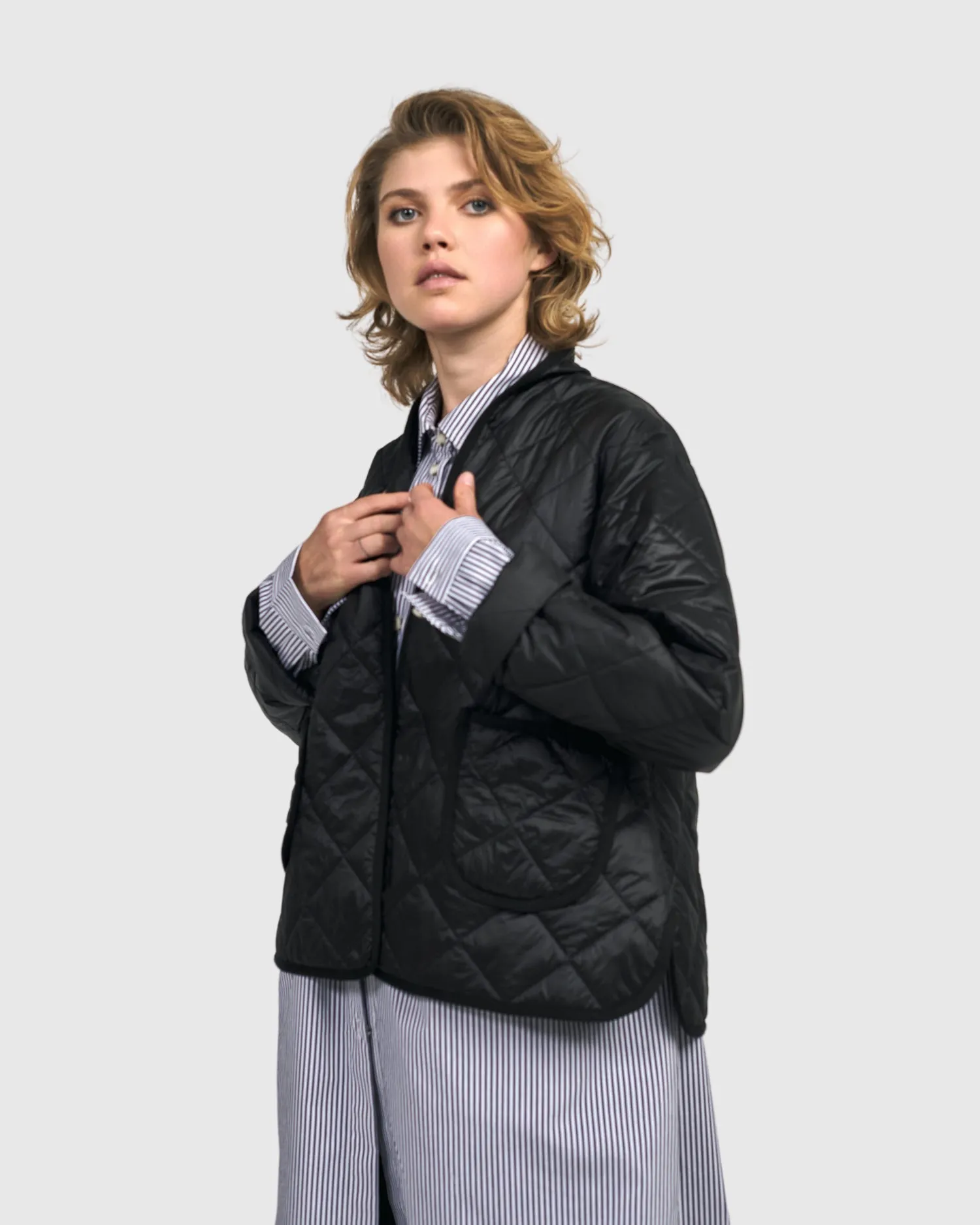 Alembika/Urban Black Quilted Light Weight Jacket UJ418B