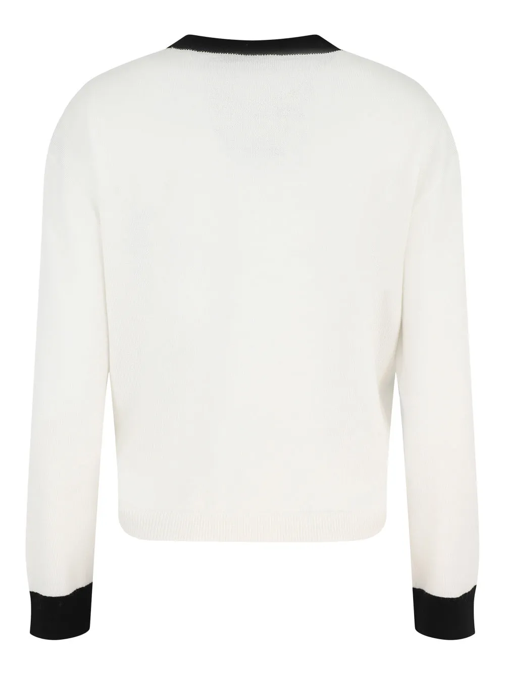 Alice   Olivia Gleeson Stace Face Pullover in Soft White/Multi