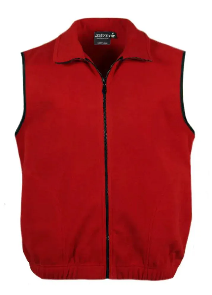All American Clothing Co. - Men's Full Zip Fleece Vest