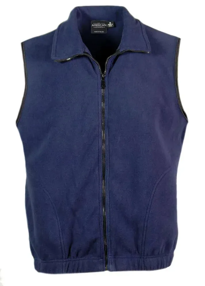 All American Clothing Co. - Men's Full Zip Fleece Vest