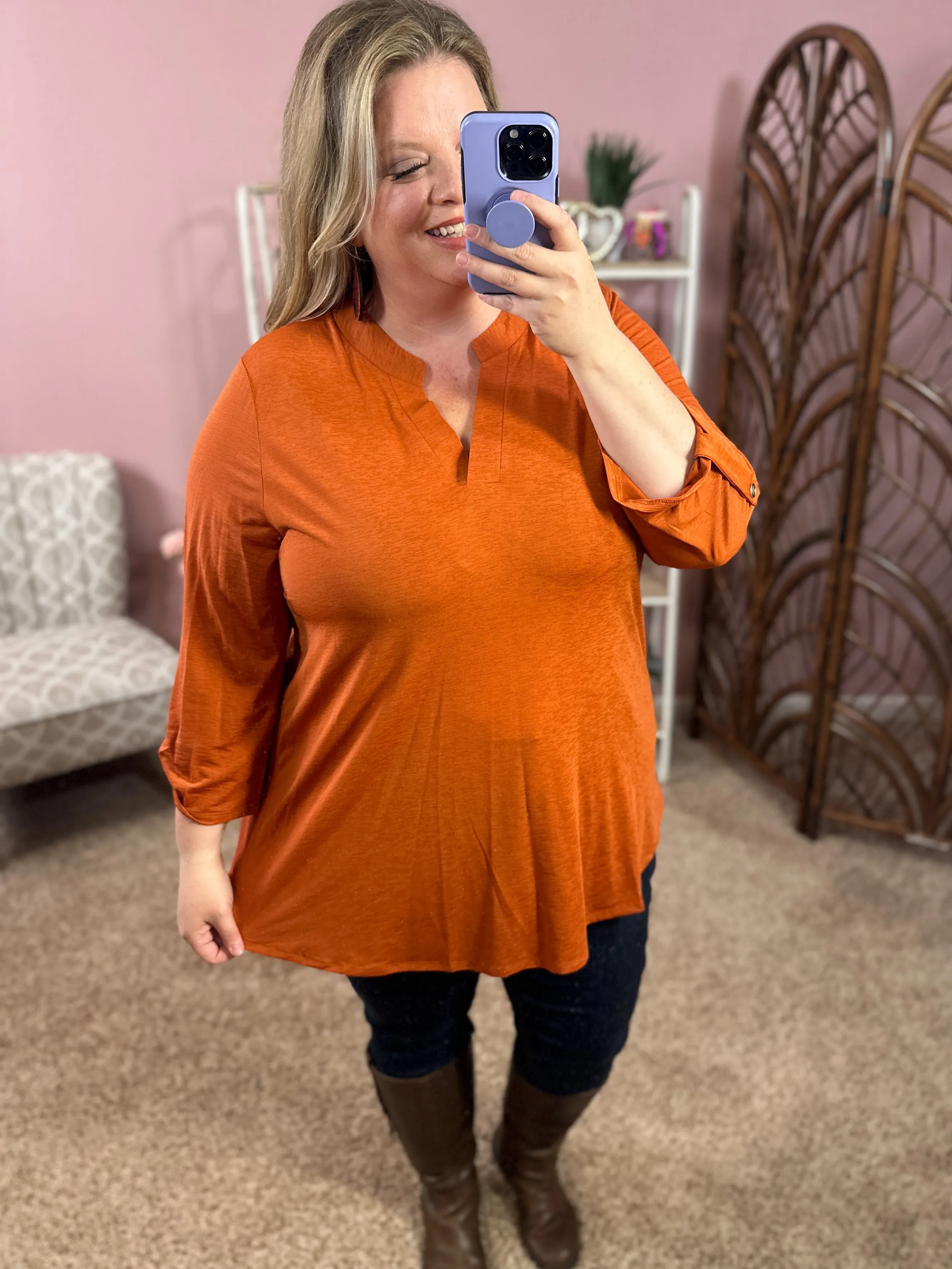 Always a Sure Thing Top - Pumpkin