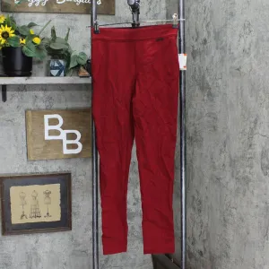 Anne Klein Women Compression High Waist Straight Leg Ponte Leggings Titan Red XS