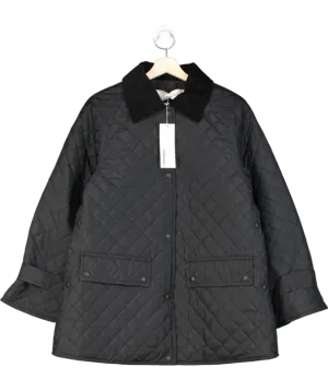 Arket Black Quilted Barn Jacket UK 8