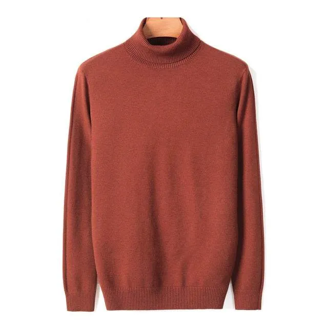 Autumn Winter Men's Warm Turtleneck Sweater High Quality Fashion Sweaters