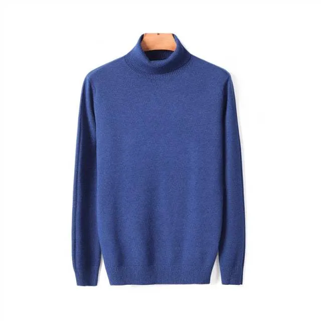 Autumn Winter Men's Warm Turtleneck Sweater High Quality Fashion Sweaters