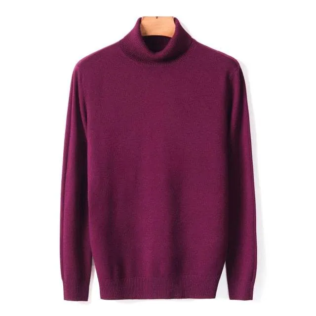 Autumn Winter Men's Warm Turtleneck Sweater High Quality Fashion Sweaters