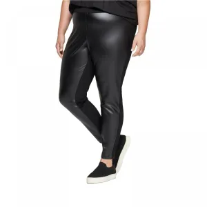 Ava & Viv Women's Plus Size Faux Leather Ponte Leggings