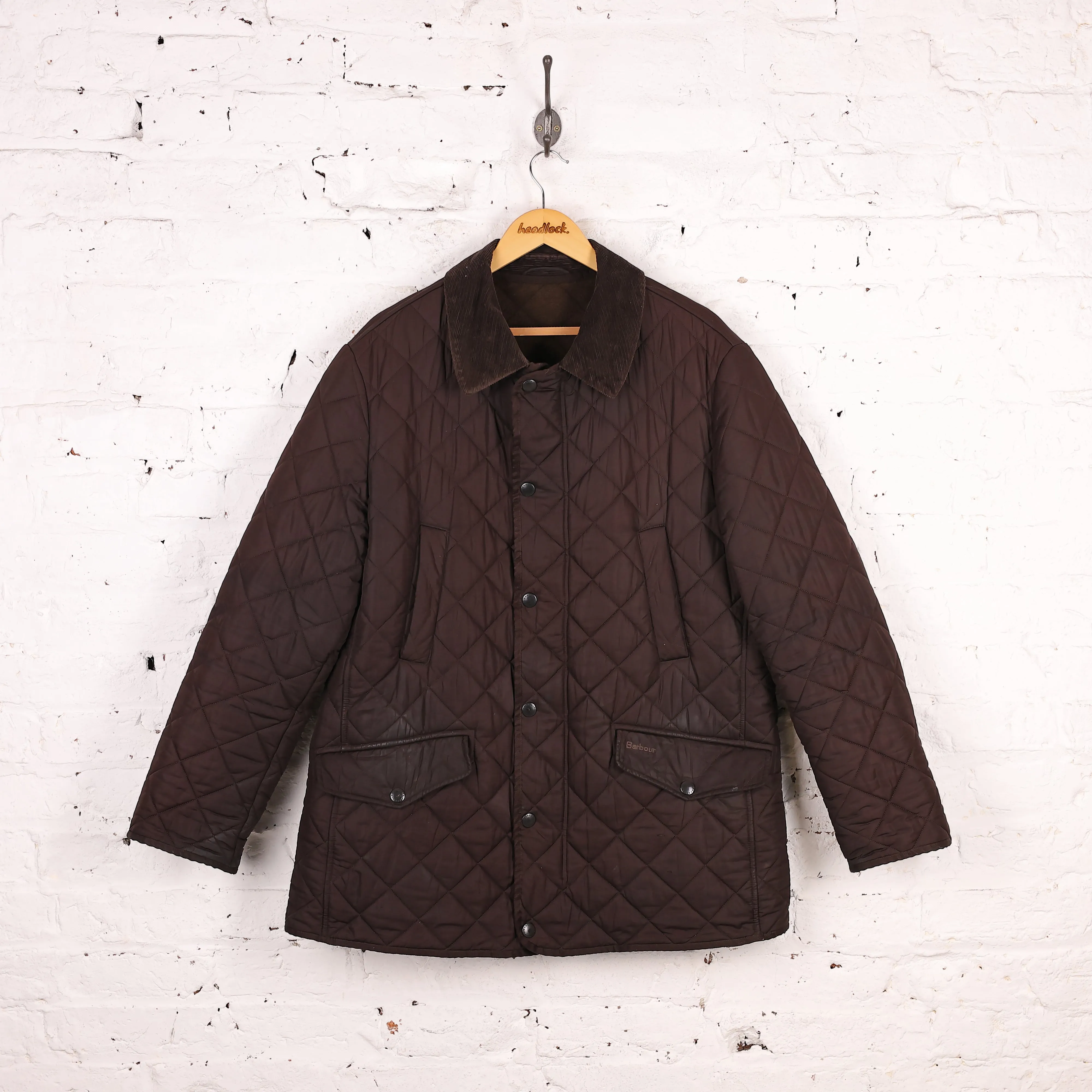 Barbour Bardon Fleece Lined Quilted Jacket - Brown - L