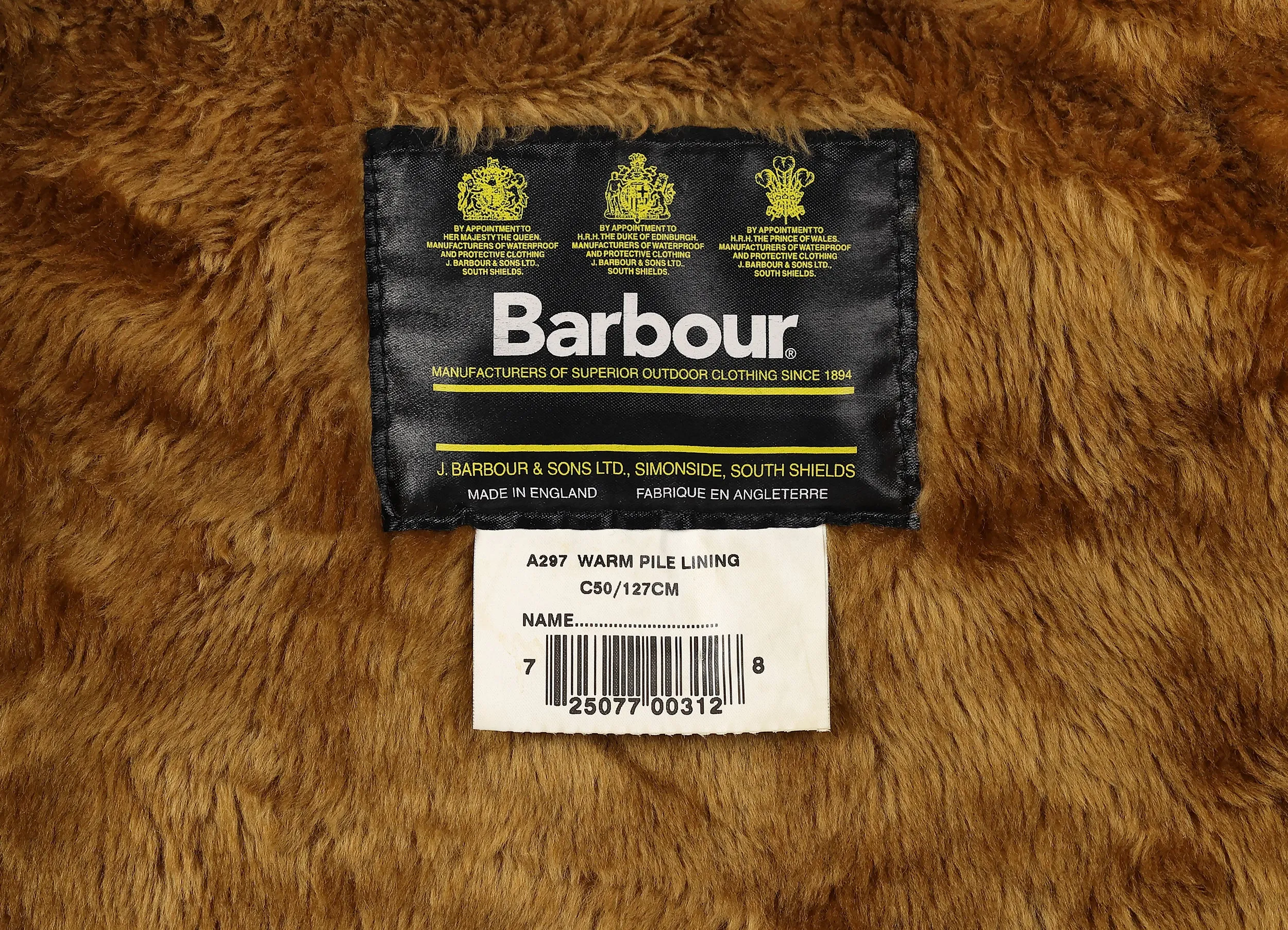 Barbour Beaufort With Pile Lining Wax Jacket Coat - Blue - XXL