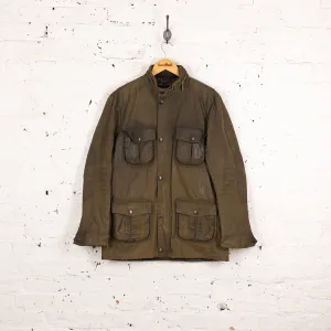 Barbour Corbridge Wax Jacket Coat - Green - L