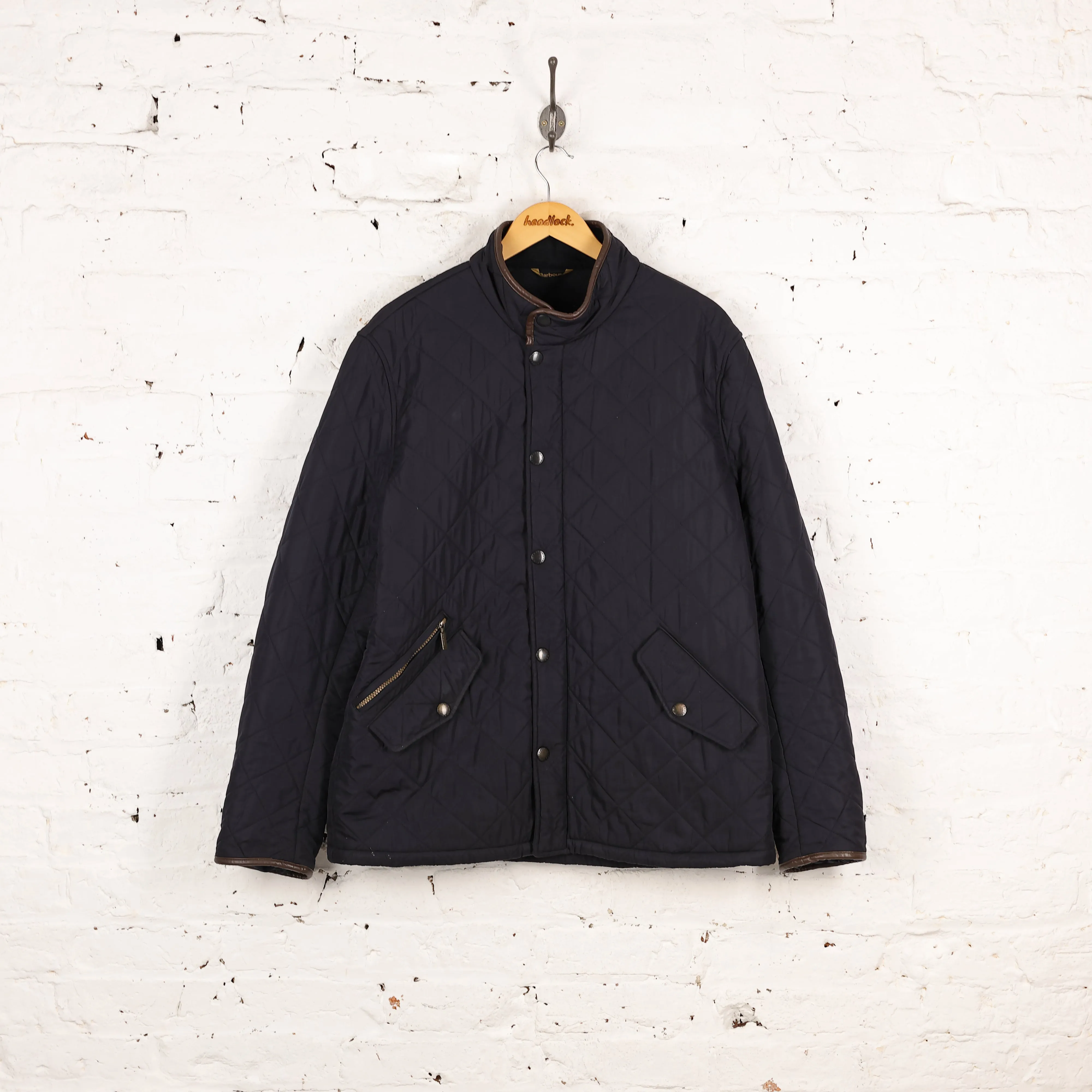 Barbour Powel Quilt Quilted Jacket - Blue - XL