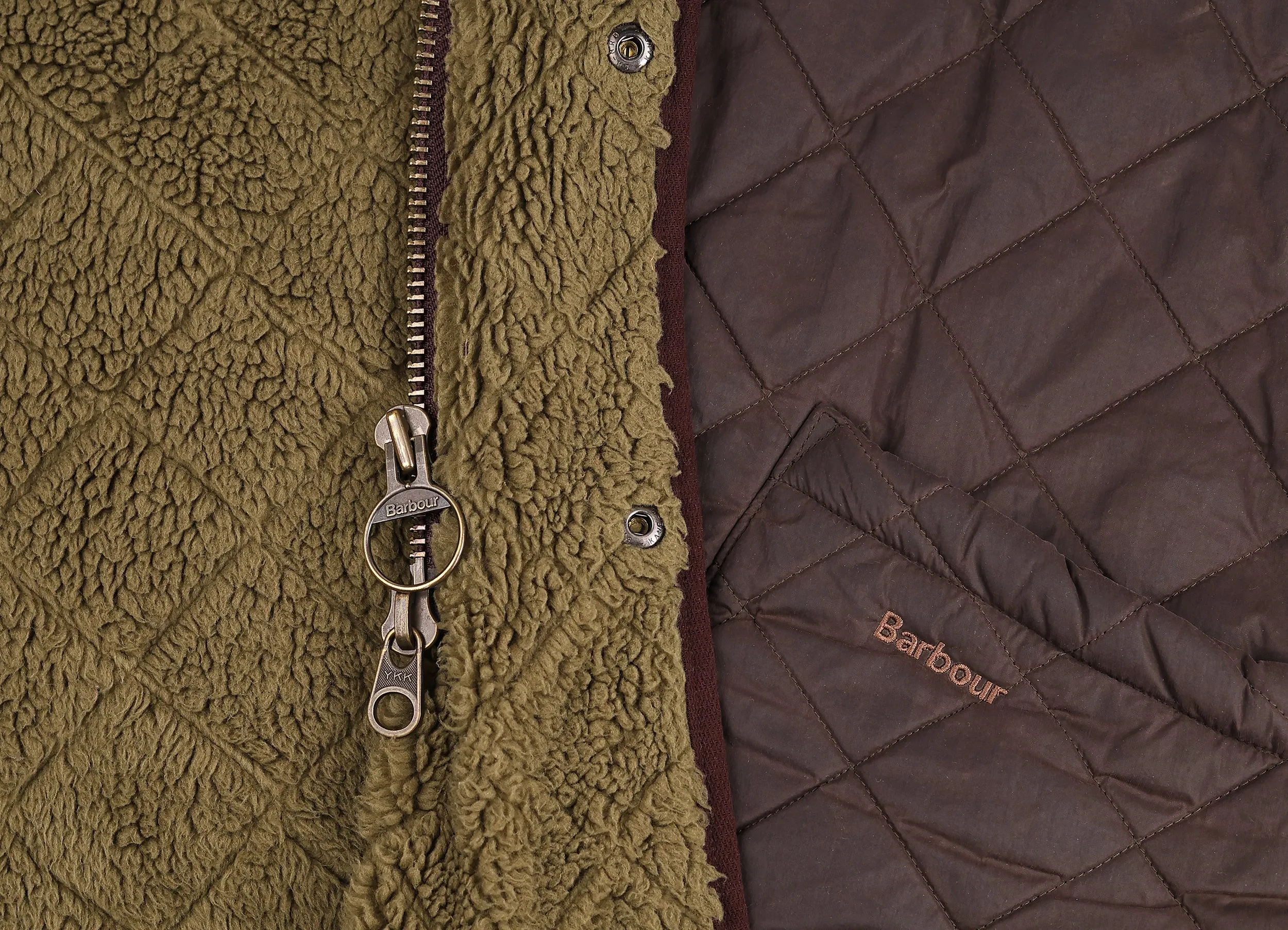 Barbour Ridge Polar Quilt Jacket - Brown - XL