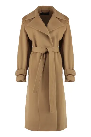 Belted wool coat