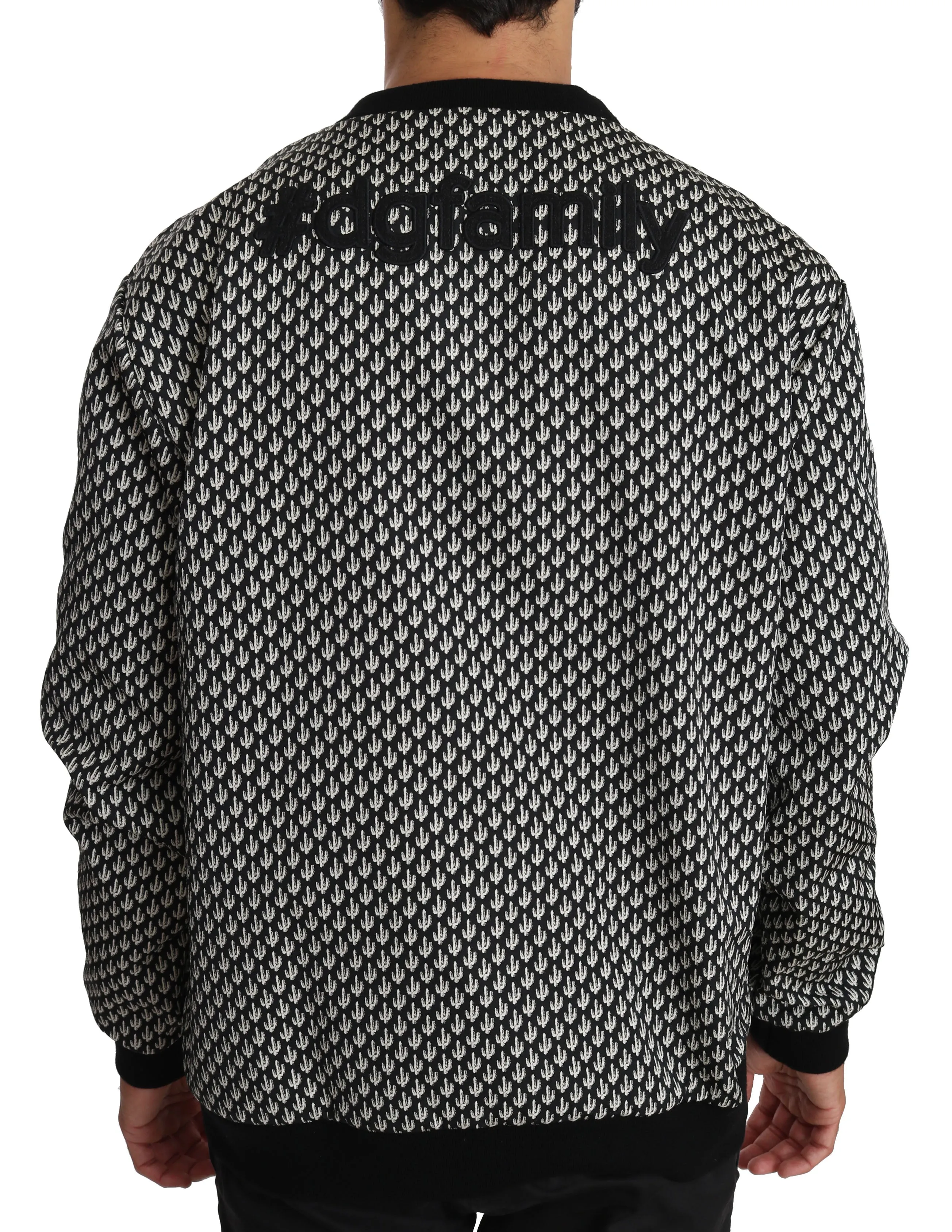 Black Cactus Pattern Cowboy Sweater