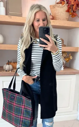 Black Long Sweater Vest - Final Sale