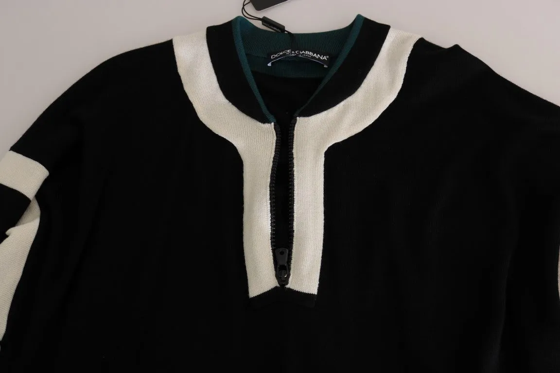 Black Wool Crewneck Sweater