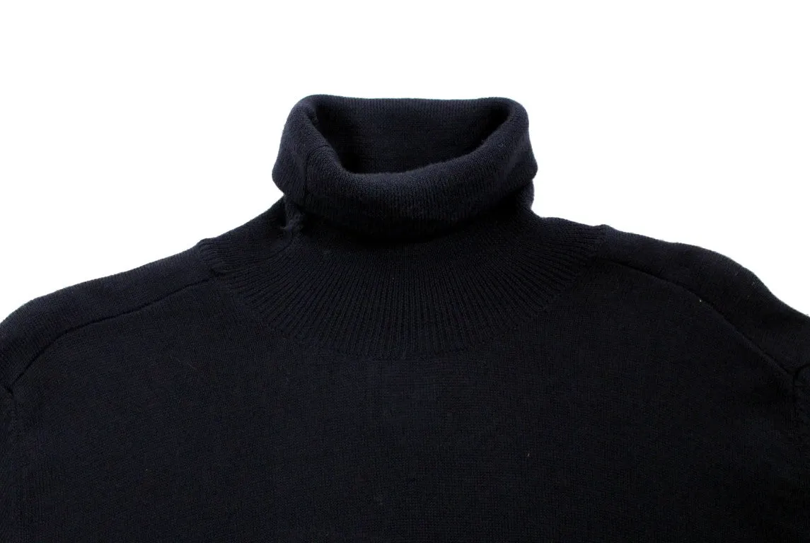 Blue turtleneck sweater