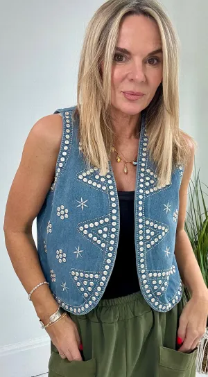 Bo Ho demim waistcoat