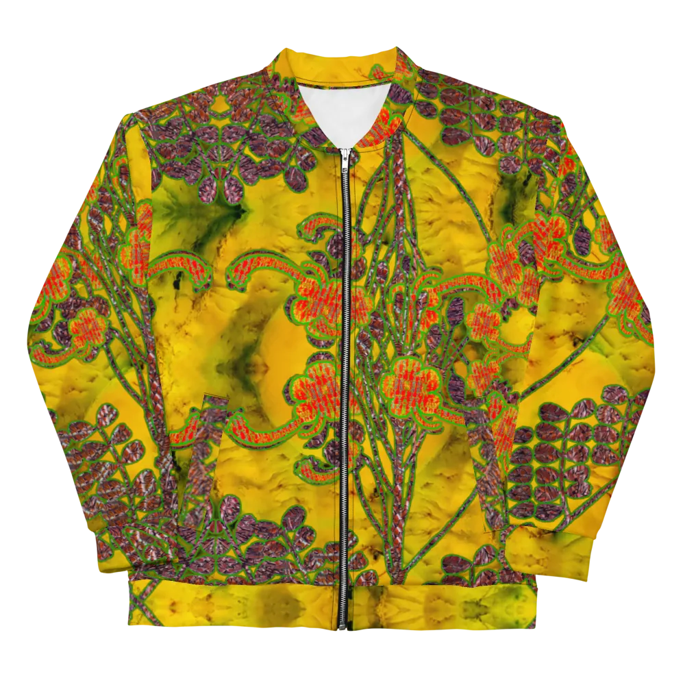 Bomber Jacket (Unisex)(WindSong Flower) RJSTH@Fabric#1 RJSTHW2022 RJS