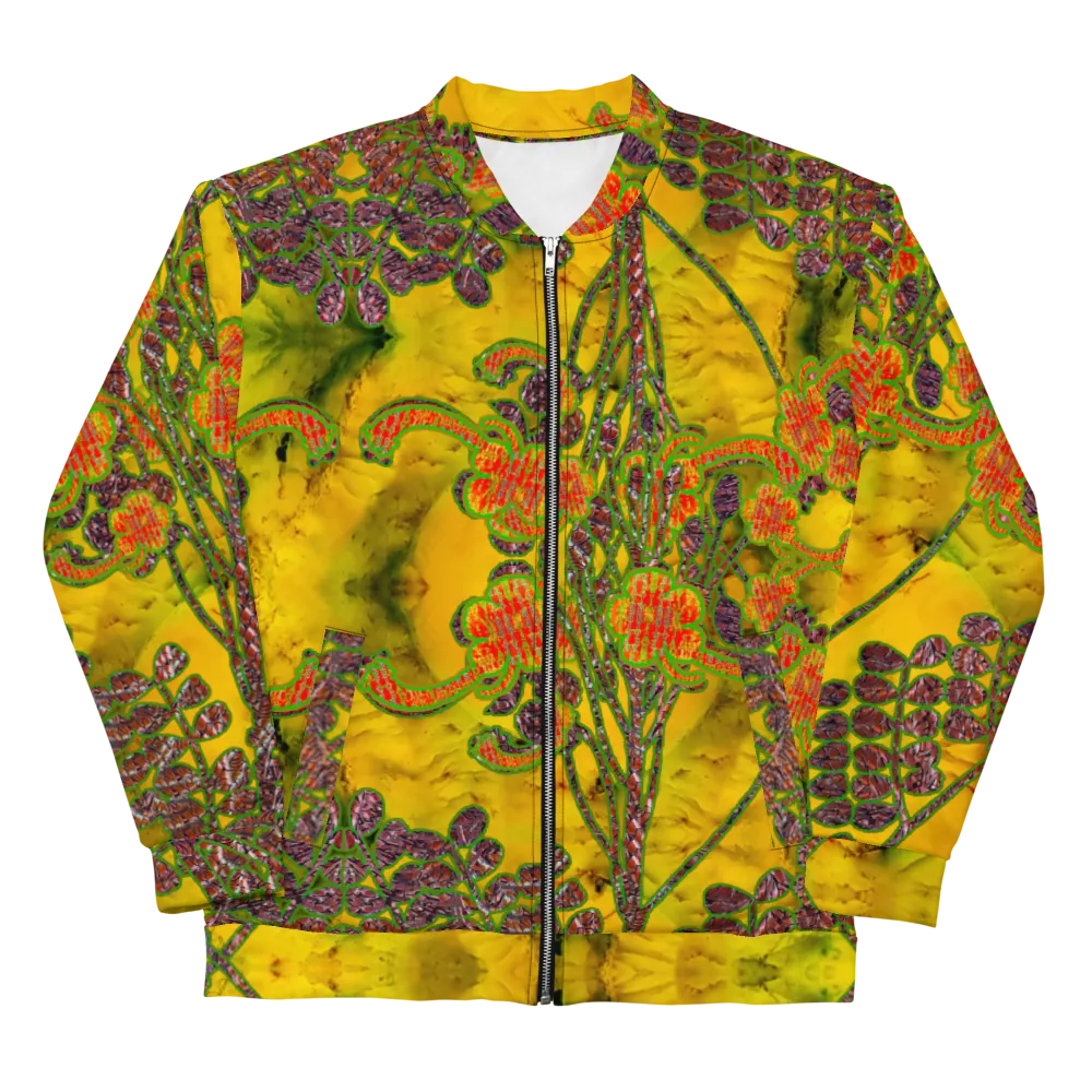 Bomber Jacket (Unisex)(WindSong Flower) RJSTH@Fabric#1 RJSTHW2022 RJS