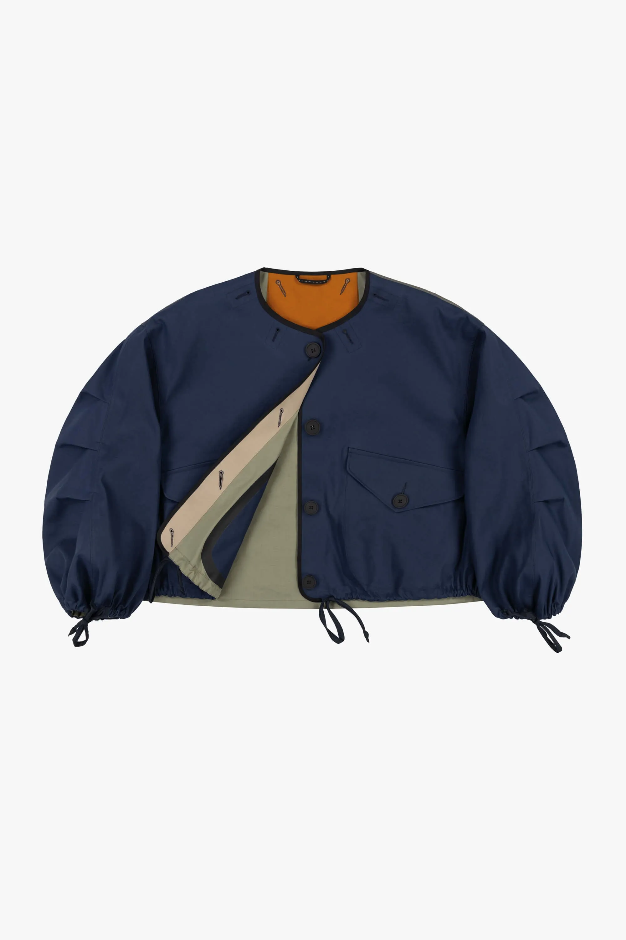 Bonded Rain Bomber - Bright Navy / Sage