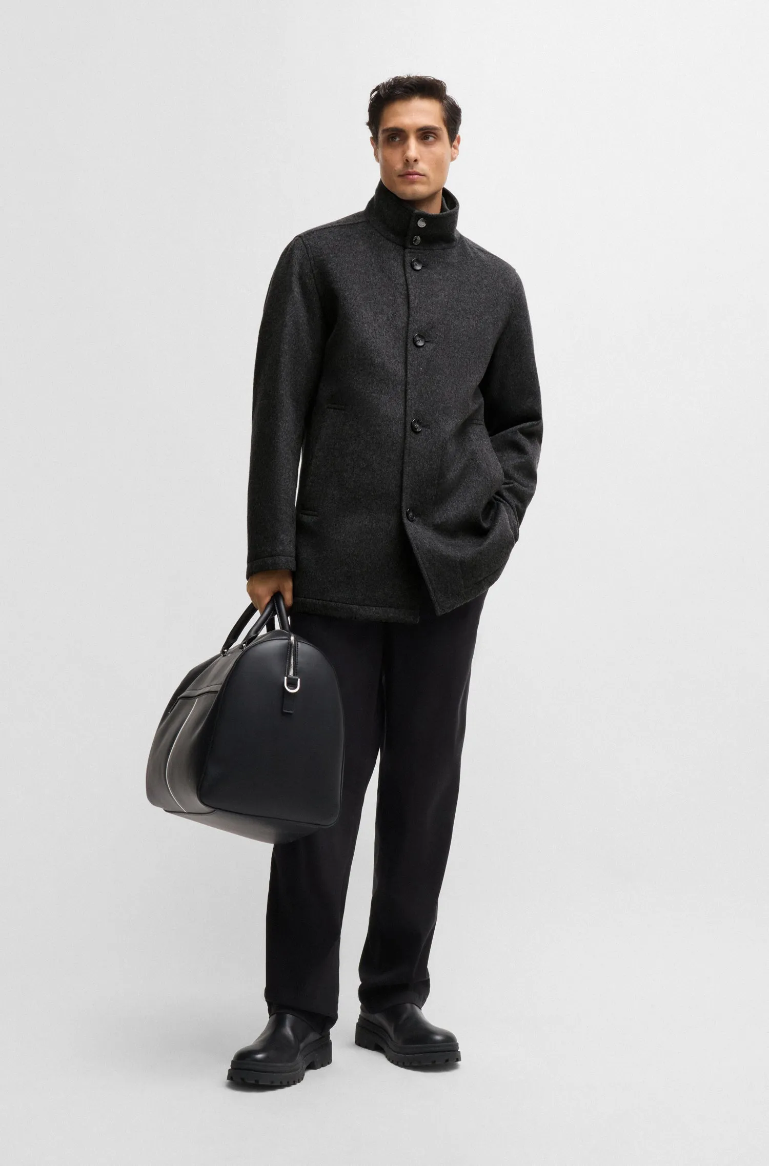 BOSS Coats Relaxed Fit in Wool Mix - H-COXTAN-234 10252595 02-50525750