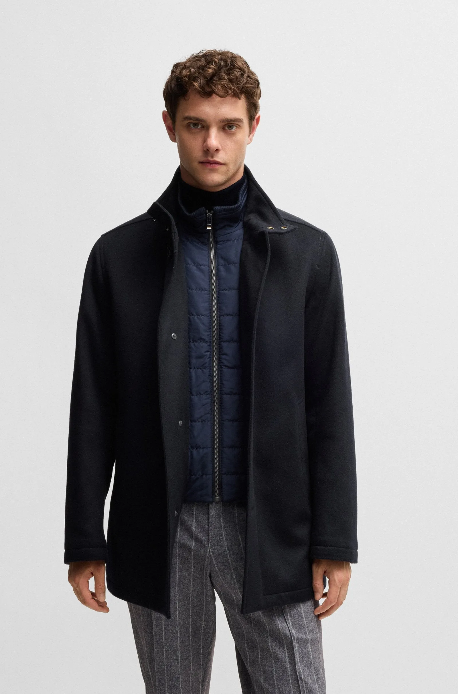 BOSS Coats Relaxed Fit in Wool Mix - H-COXTAN-234 10252595 02-50525750
