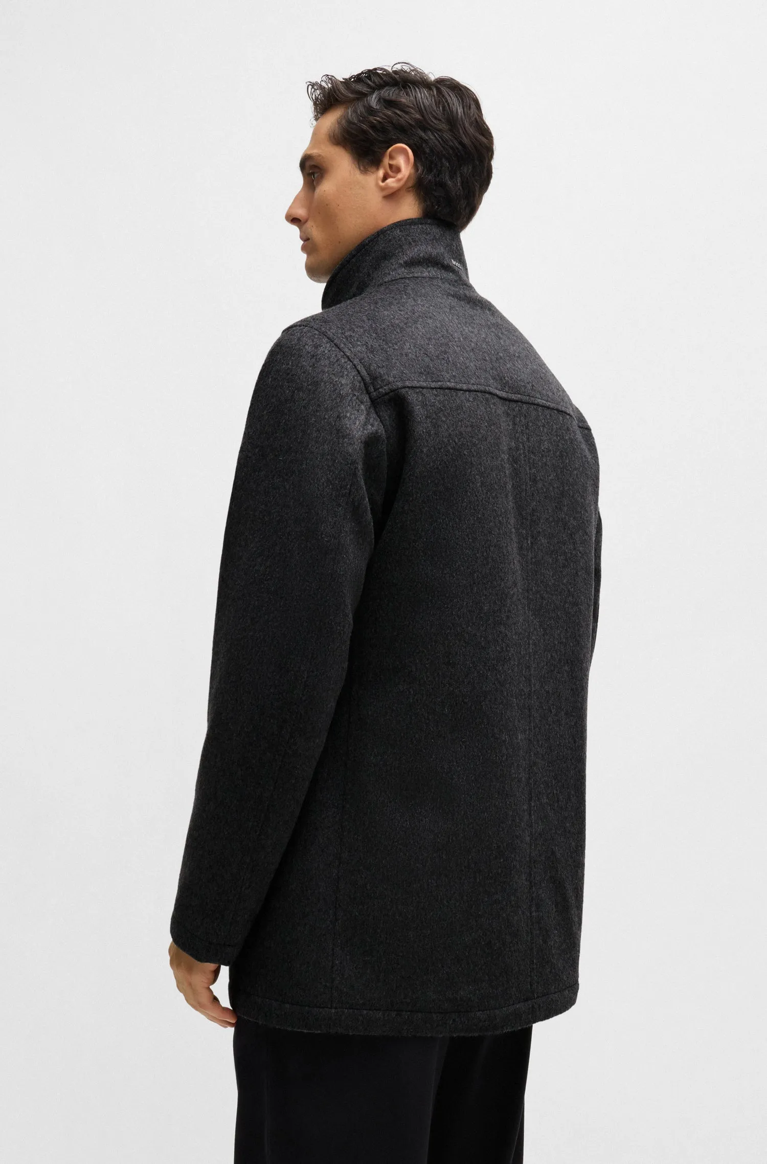 BOSS Coats Relaxed Fit in Wool Mix - H-COXTAN-234 10252595 02-50525750
