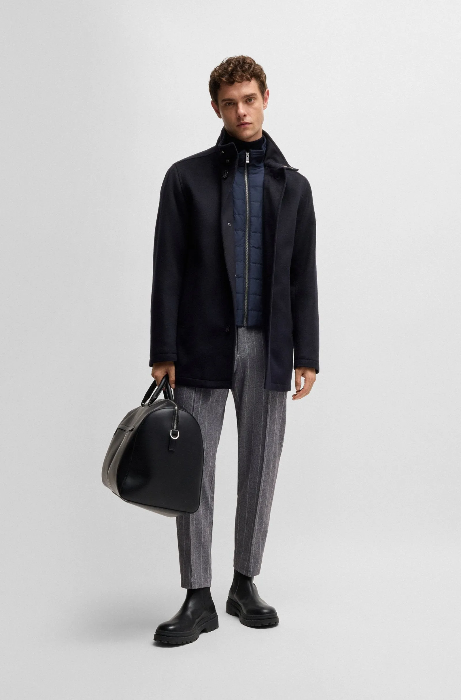 BOSS Coats Relaxed Fit in Wool Mix - H-COXTAN-234 10252595 02-50525750