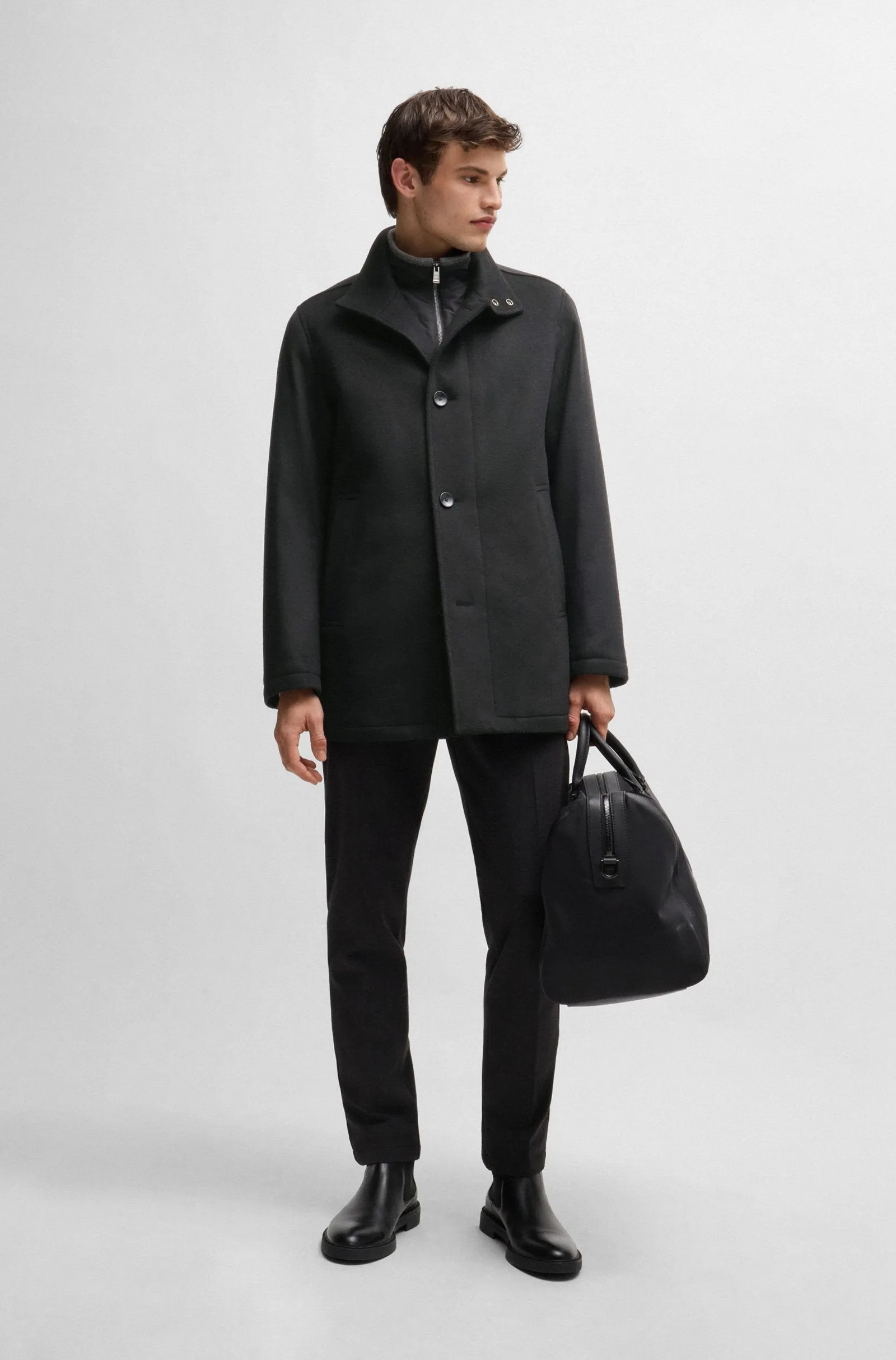 BOSS Coats Relaxed Fit in Wool Mix - H-COXTAN-234 10252595 02-50525750