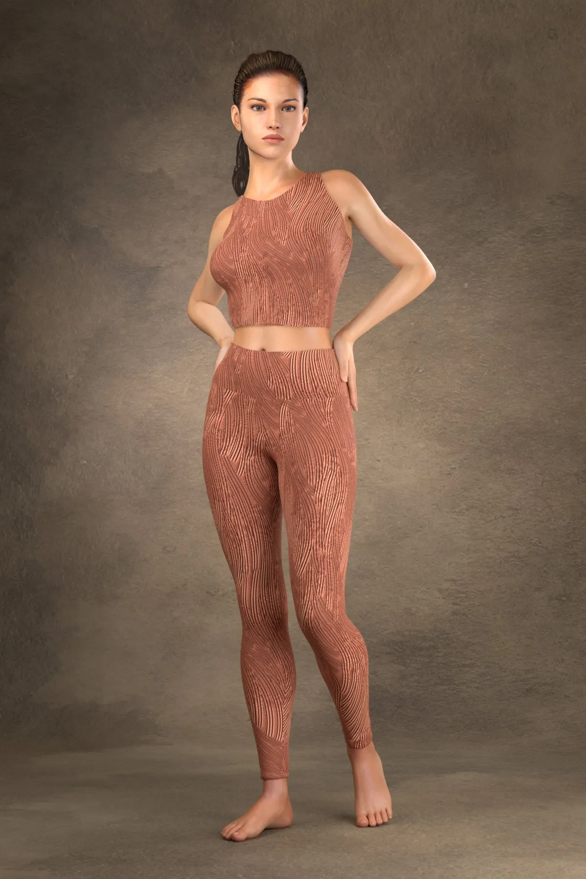 Brushed Copper Yoga Leggings