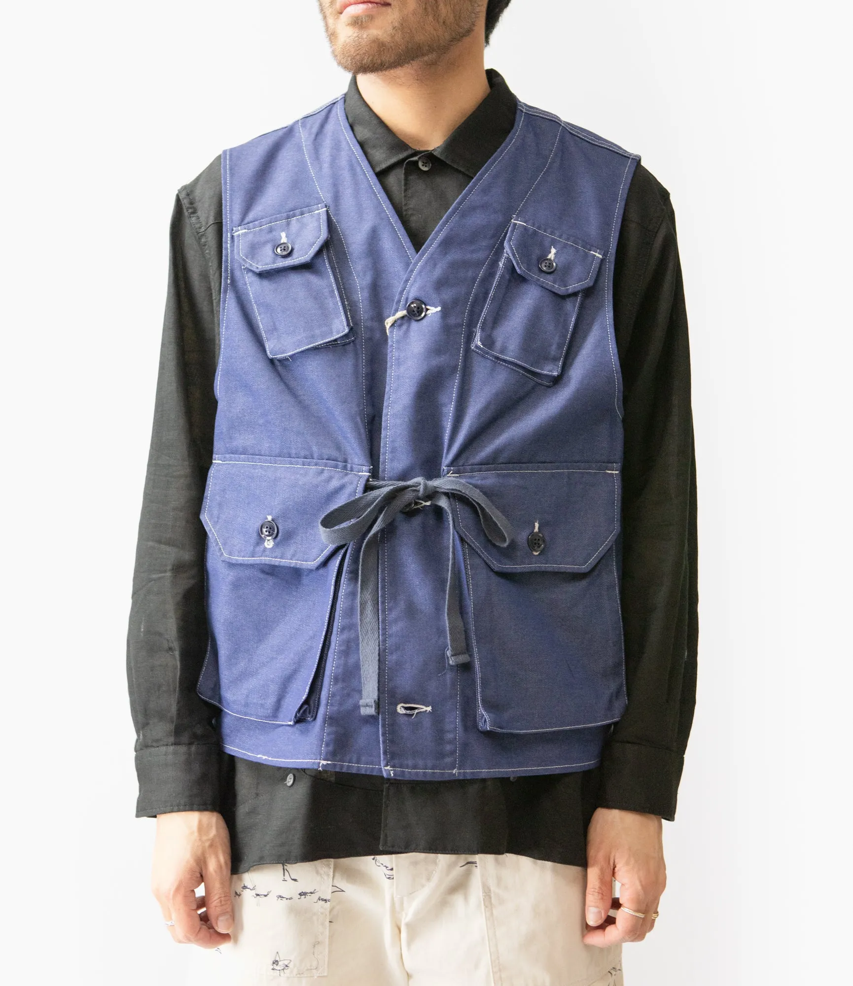 C-1 Vest – Indigo Cotton/Poly Denim