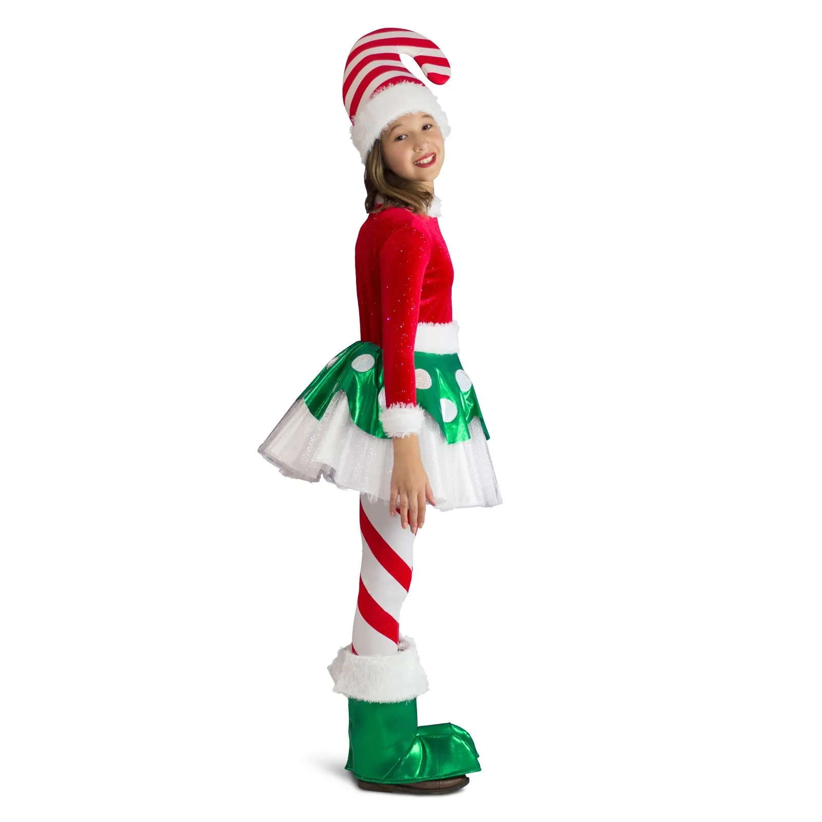 Candy Cane Elf Princess Costume, Child