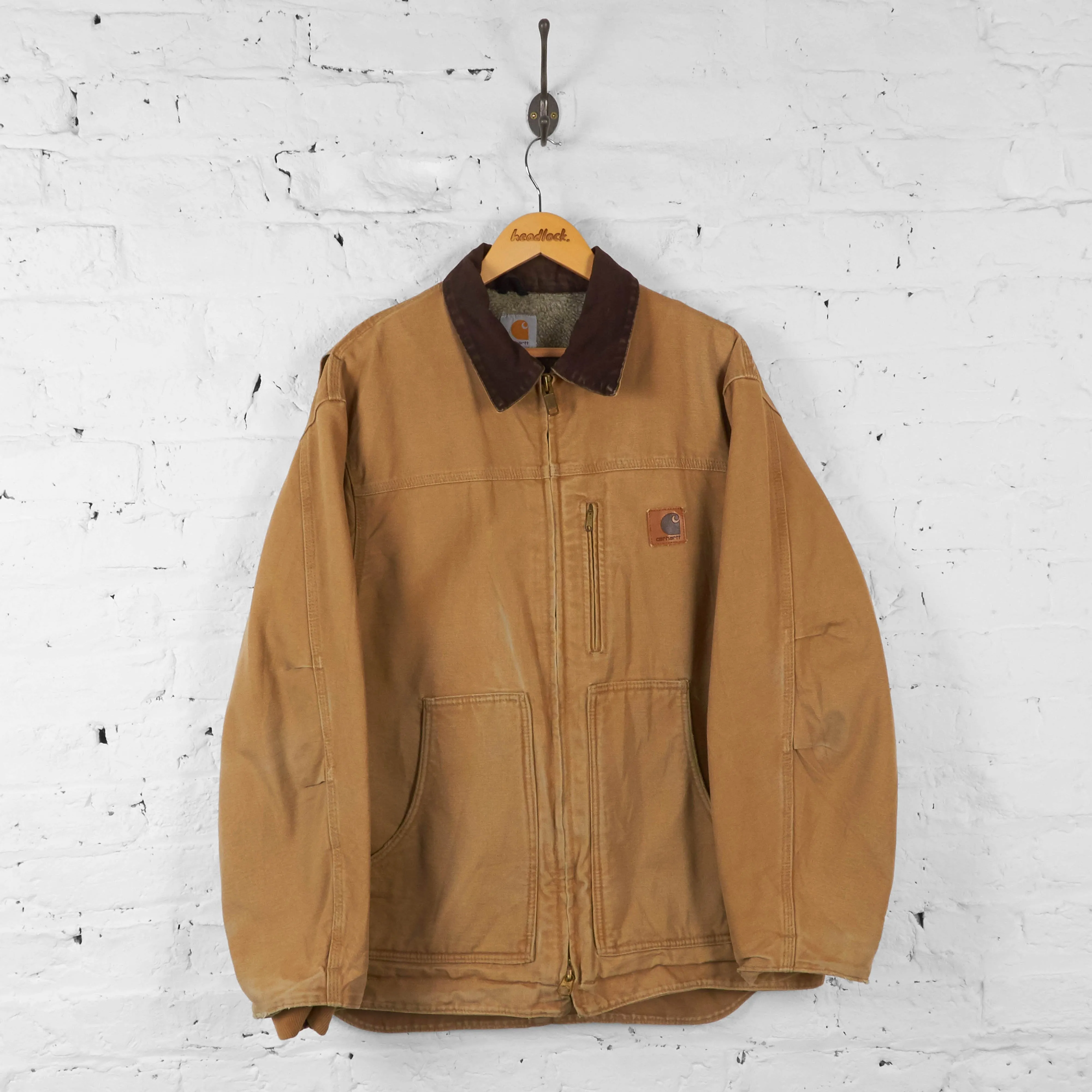 Carhartt Fleece Lined Work Jacket - Brown - L