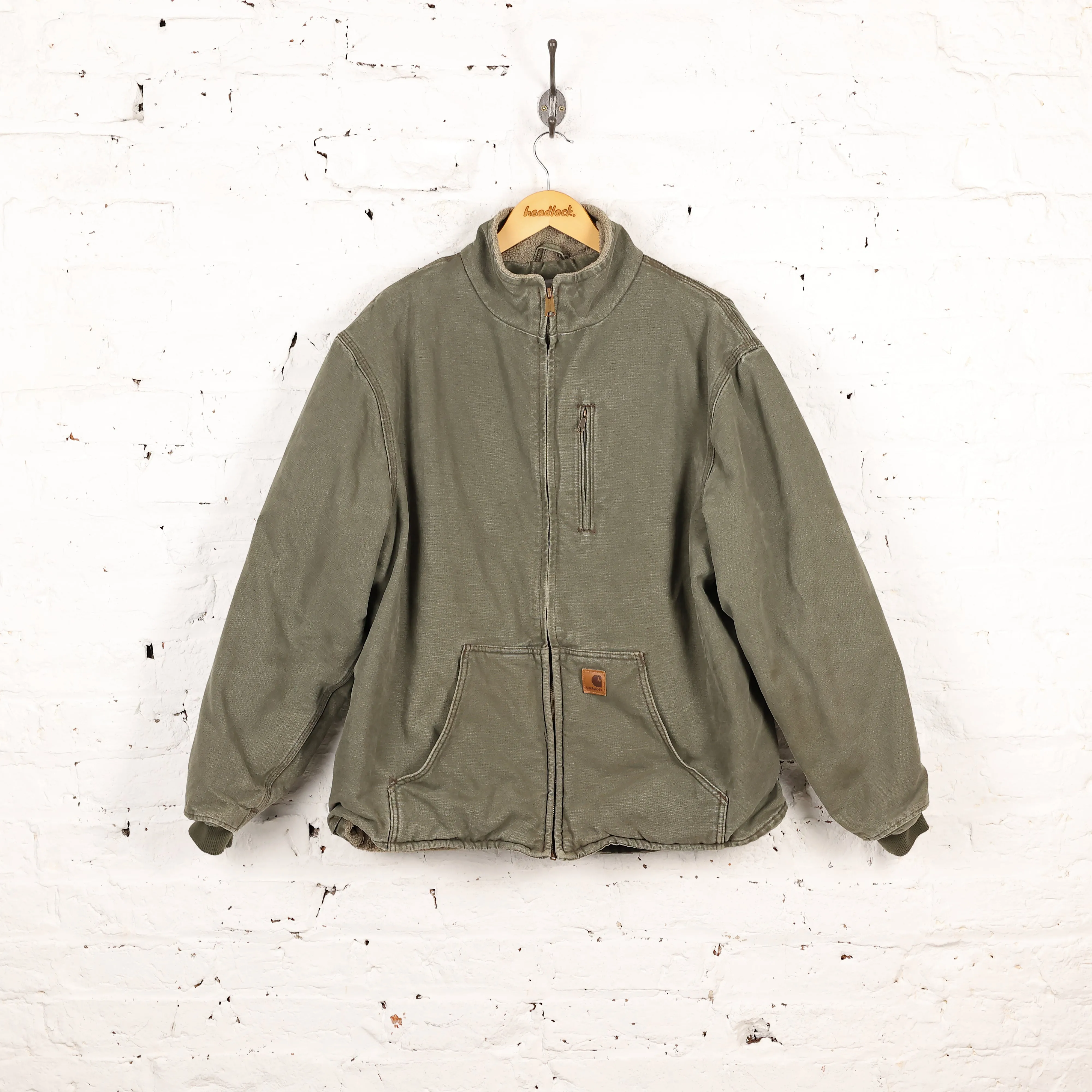 Carhartt Fleece Lined Work Jacket - Green - XL