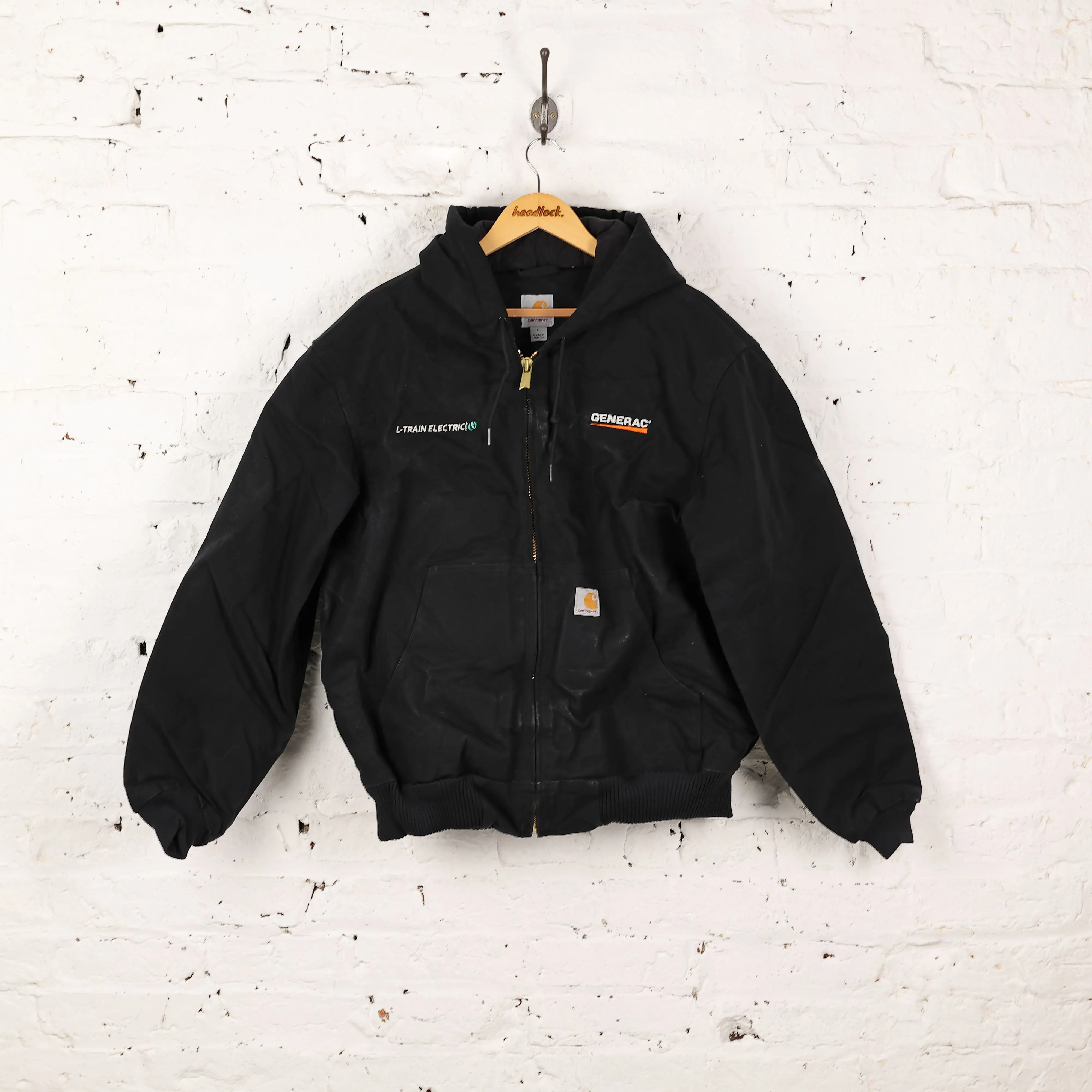 Carhartt Hooded Work Jacket - Black - L